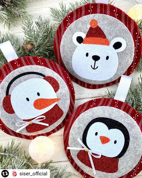 アイロンシートとフェルトで作るクリスマスオーナメント