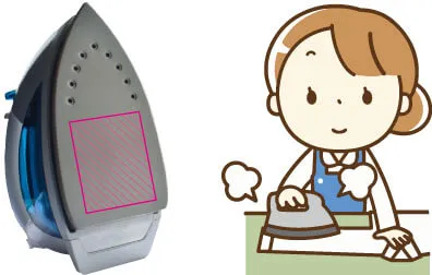 温度、時間、剥離条件を確認してアイロンがけをする